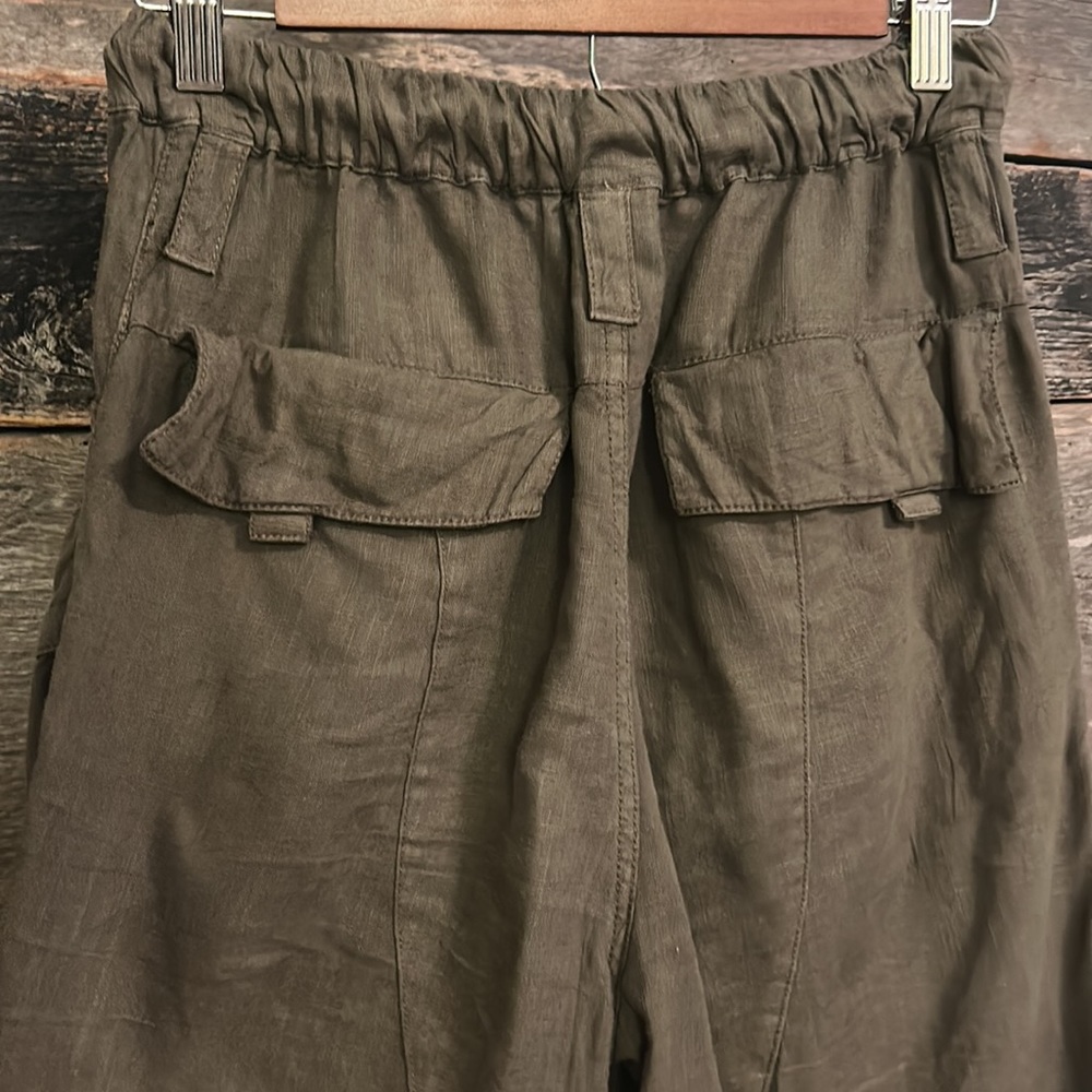 Sold out! Free People Rock and Crop It Linen Cargo Pants - Picture 9 of 16